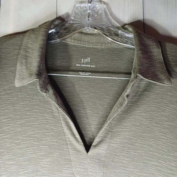 J.Jill Pima center-pleat tunic long sleeve shirt - Picture 5 of 7